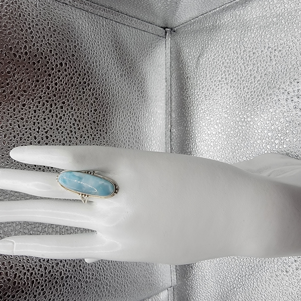Sky Blue Laramar Oval Ring - Picture 2 of 2